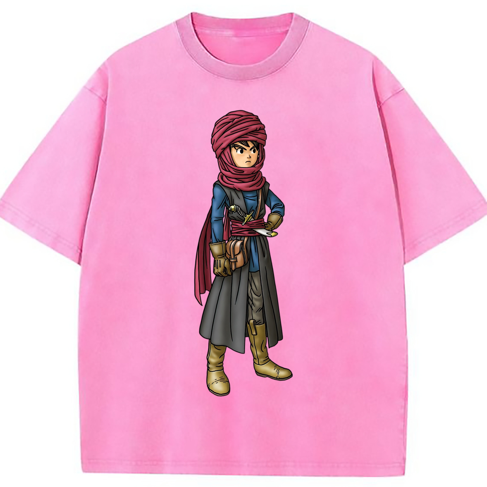 （画像用） ドラゴンクエスト Doragon Kuesuto Dragon Quest 綿100% ヴィンテージ風 半袖Tシャツ（フロントプリント）